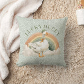 St. Patrick's Day Lucky Ducky met Regenboog Kussen (Deken)