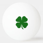 St Patrick's Day Lucky Four Leaf Clover Green Iris Pingpongbal (Voorkant)