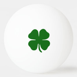 St Patrick's Day Lucky Four Leaf Clover Green Iris Pingpongbal