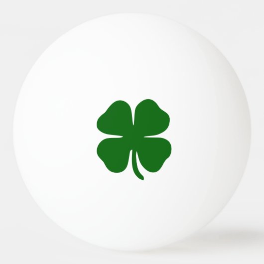 St Patrick's Day Lucky Four Leaf Clover Green Iris Pingpongbal (Voorkant)