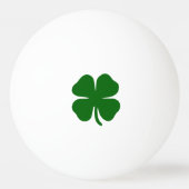 St Patrick's Day Lucky Four Leaf Clover Green Iris Pingpongbal (Achterkant)