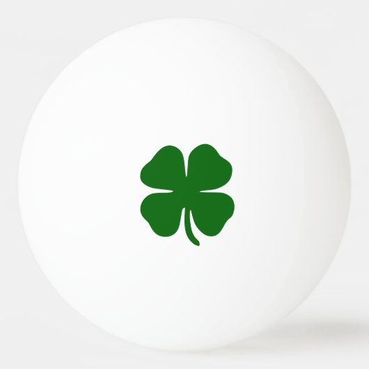 St Patrick's Day Lucky Four Leaf Clover Green Iris Pingpongbal (Achterkant)