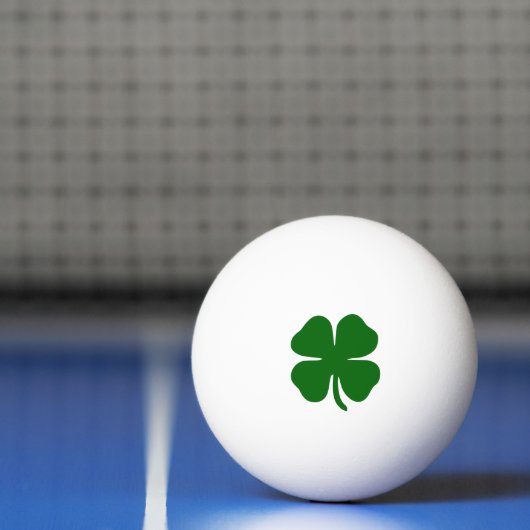 St Patrick's Day Lucky Four Leaf Clover Green Iris Pingpongbal (Net)