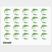 St. Patrick's Day Lucky Four Leaf Clover Shamrocks Ronde Sticker (Vel)