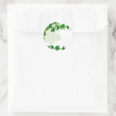 St. Patrick's Day Lucky Four Leaf Clover Shamrocks Ronde Sticker (Tas)