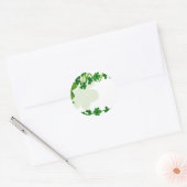 St. Patrick's Day Lucky Four Leaf Clover Shamrocks Ronde Sticker (Envelop)