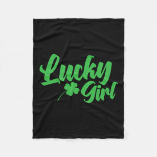 St. Patrick's Day Lucky Girl Fleece Deken