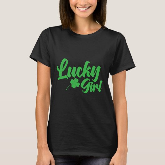St. Patrick's Day Lucky Girl T-shirt (Voorkant)