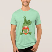 St. Patrick's Day Lucky Gnome Tri-Blend Shirt (Voorkant)