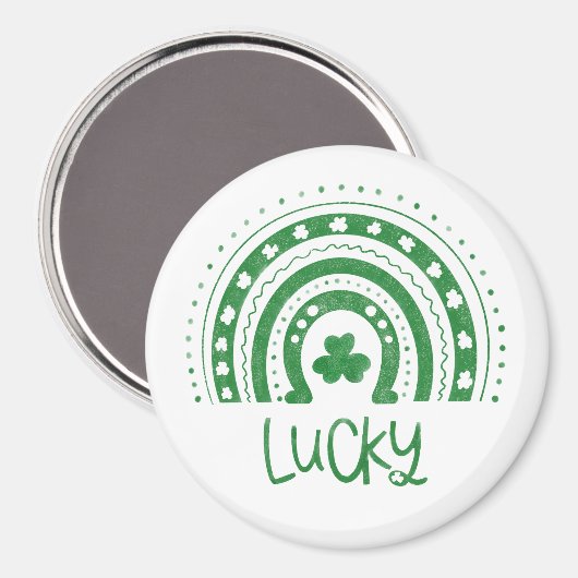 St.Patricks Day Lucky Green Magnet (Voorkant / Achterkant)