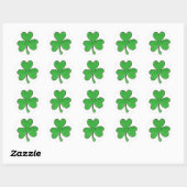 St. Patrick's Day Lucky Green Shamrock Clover Ronde Sticker (Vel)