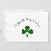 St. Patrick's Day Lucky Green Shamrock Holiday Kaart (Voorkant)