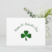 St. Patrick's Day Lucky Green Shamrock Holiday Kaart (Staand voorkant)