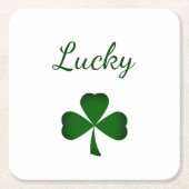 St. Patrick's Day Lucky Green Shamrock Kartonnen Onderzetters (Voorkant)