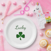 St. Patrick's Day Lucky Green Shamrock Papieren Bordje (Feest)