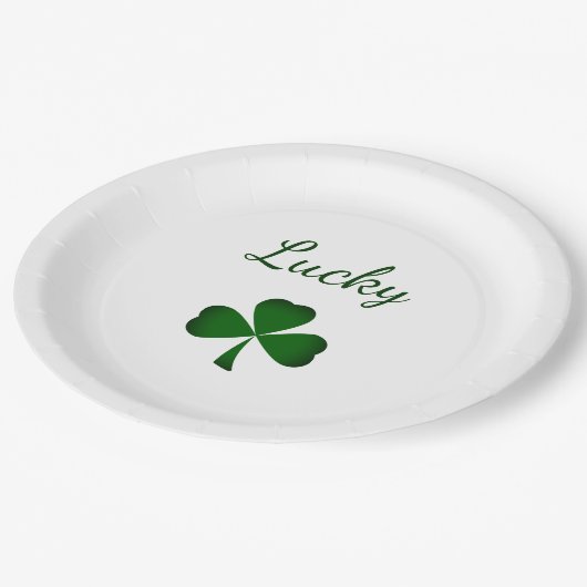St. Patrick's Day Lucky Green Shamrock Papieren Bordje (Gekanteld)