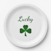 St. Patrick's Day Lucky Green Shamrock Papieren Bordje (Voorkant)