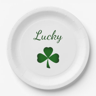 St. Patrick's Day Lucky Green Shamrock Papieren Bordje