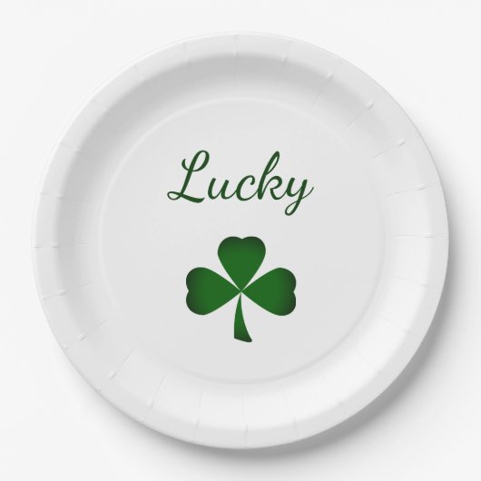 St. Patrick's Day Lucky Green Shamrock Papieren Bordje (Voorkant)