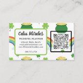 St Patricks Day Lucky Green Shamrock Rainbows Informatiekaartje (Voorkant)