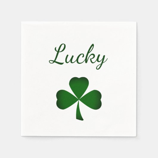 St. Patrick's Day Lucky Green Shamrock Servet (Voorkant)