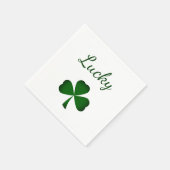 St. Patrick's Day Lucky Green Shamrock Servet (Hoek)