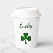 St. Patrick's Day Lucky Green Shamrocks Papieren Bekers (Voorkant)