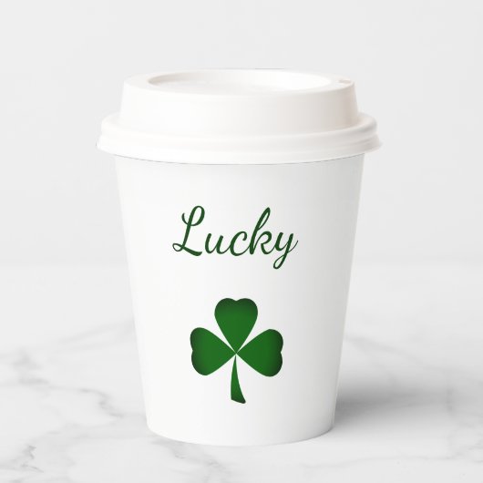 St. Patrick's Day Lucky Green Shamrocks Papieren Bekers (Voorkant)