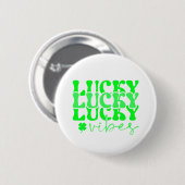 St Patrick's Day Lucky groen stijlvol Ronde Button 5,7 Cm (Voorkant /achterkant)