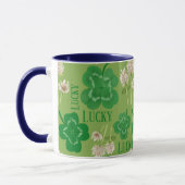 St Patrick's Day Lucky groene klaver Mok (Links)