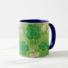 St Patrick's Day Lucky groene klaver Mok