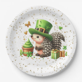 St. Patrick's Day Lucky Hedgehog Papieren Bordje