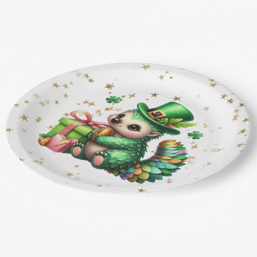 St. Patrick's Day Lucky Hedgehog Papieren Bordje (Gekanteld)