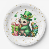 St. Patrick's Day Lucky Hedgehog Papieren Bordje (Voorkant)