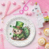 St. Patrick's Day Lucky Hedgehog Papieren Bordje (Feest)