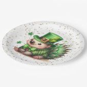 St. Patrick's Day Lucky Hedgehog Papieren Bordje (Gekanteld)