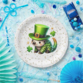 St. Patrick's Day Lucky Hedgehog Papieren Bordje (Feest)