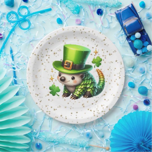 St. Patrick's Day Lucky Hedgehog Papieren Bordje (Feest)