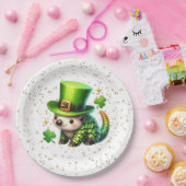 St. Patrick's Day Lucky Hedgehog Papieren Bordje (Feest)
