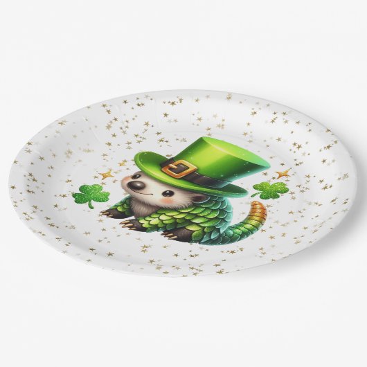 St. Patrick's Day Lucky Hedgehog Papieren Bordje (Gekanteld)