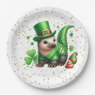 St. Patrick's Day Lucky Hedgehog Papieren Bordje