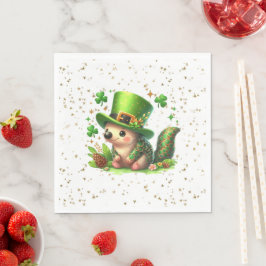 St. Patrick's Day Lucky Hedgehog Servet