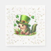 St. Patrick's Day Lucky Hedgehog Servet (Voorkant)