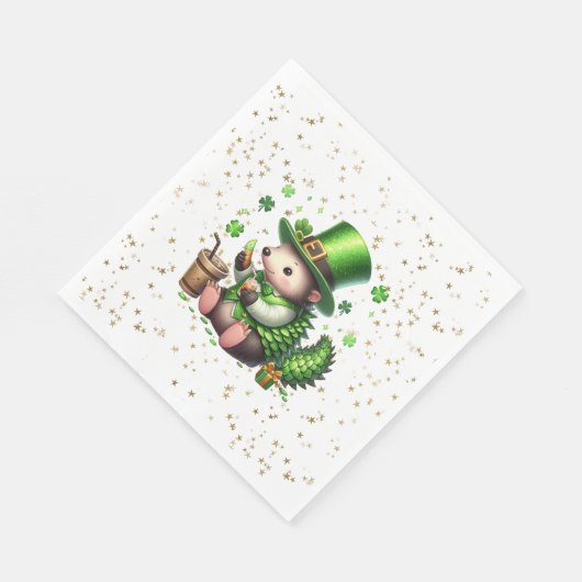 St. Patrick's Day Lucky Hedgehog Servet (Hoek)