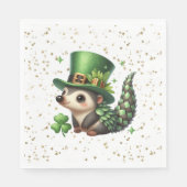 St. Patrick's Day Lucky Hedgehog Servet (Voorkant)
