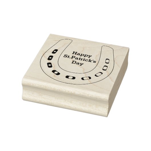 St. Patrick's Day Lucky Hoefijzer Rubberstempel (Stempel)