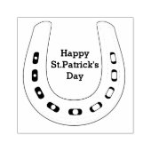 St. Patrick's Day Lucky Hoefijzer Rubberstempel (Afrduk)