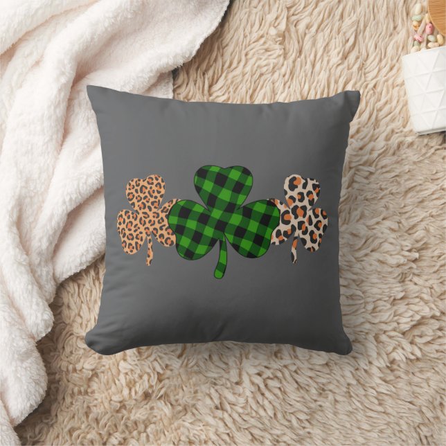 St. Patrick's Day Lucky Iers Groen Geruit Klaverbl Kussen (Deken)