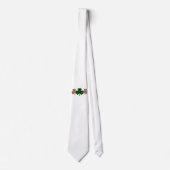 St. Patrick's Day Lucky Iers Groen Geruit Klaverbl Stropdas (Voorkant)