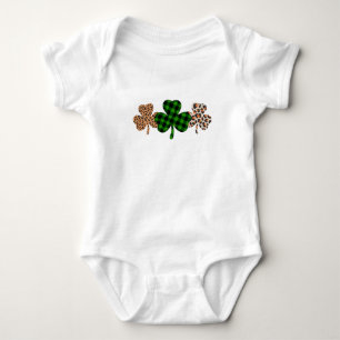 St. Patrick's Day Lucky Iers Groen Geruit Shamrock Romper